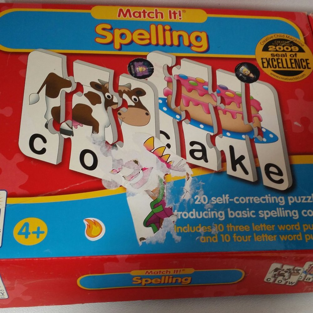 Match it spelling ages 4+complete 20 self correcting puzzle sets 3 4 letter 3lb